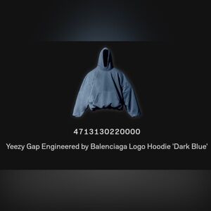 Yeezy Gap Engineered by Balenciaga Hoodie - Dark Blue - XS